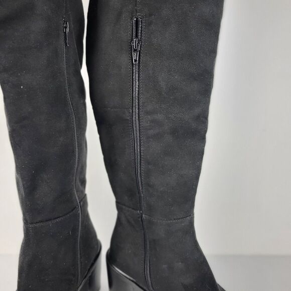 Seychelles Paradise City Leather Over the Knee Boots Black Size 6 - Picture 12 of 16